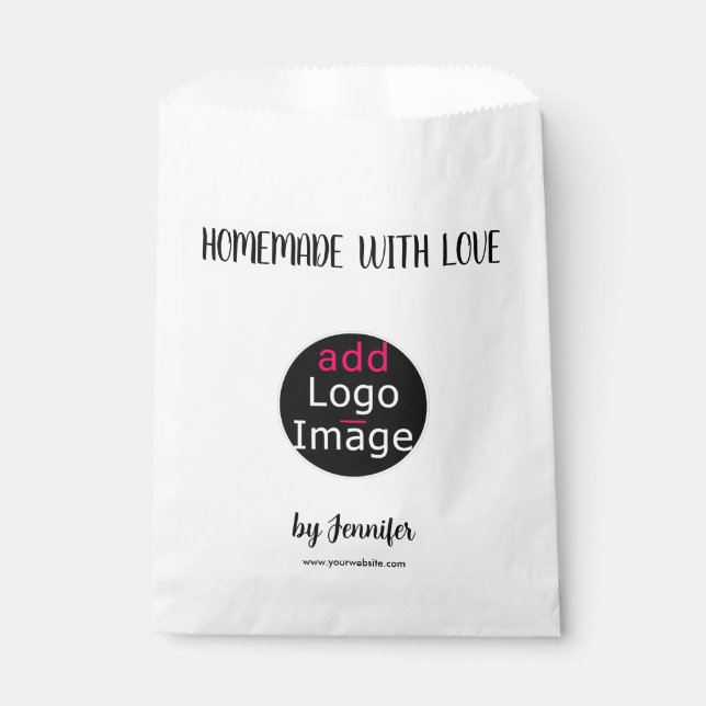 Homemade With Love Professional Customisable Logo Favour Bags (Front)