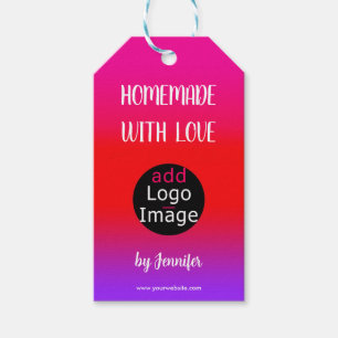 Homemade With Love Professional Customisable Logo Gift Tags
