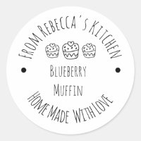 Homemade with Love Rustic Muffin Baked Goods Label