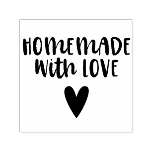 Homemade with Love Script Heart Self-inking Stamp