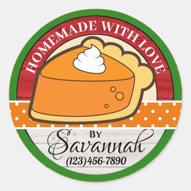 Homemade With Love Sticker (Front)