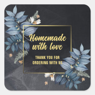 Homemade with love Thank you Square Sticker