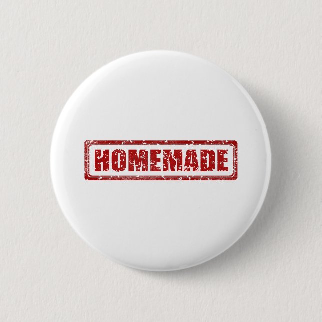 Homemade written 6 cm round badge (Front)