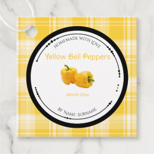 Homemade Yellow Bell Peppers Label Hang Tag