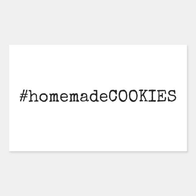#homemadeCookies Rectangular Sticker (Front)