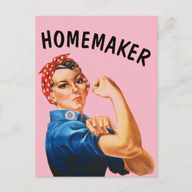 HOMEMAKER RETRO ROSIE THE RIVETER POSTCARDS (Front)
