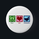 Homeopath Peace Love Homaeopathy 6 Cm Round Badge<br><div class="desc">Show your support of homœopathy or alternative medicine with this cute gift for a homaeopathic doctor or naturopathic doctor of naturopathy. Holistic medicine or healer present. Peace Love Homaeopathy.</div>