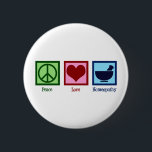 Homeopath Peace Love Homaeopathy 6 Cm Round Badge<br><div class="desc">Show your support of homœopathy or alternative medicine with this cute gift for a homaeopathic doctor or naturopathic doctor of naturopathy. Holistic medicine or healer present. Peace Love Homaeopathy.</div>