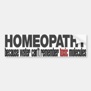HOMEOPATHY BUMPER STICKER