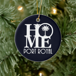 HOMEPort Royal South Carolina Ceramic Tree Decoration