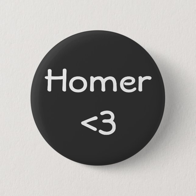 Homer 6 Cm Round Badge (Front)
