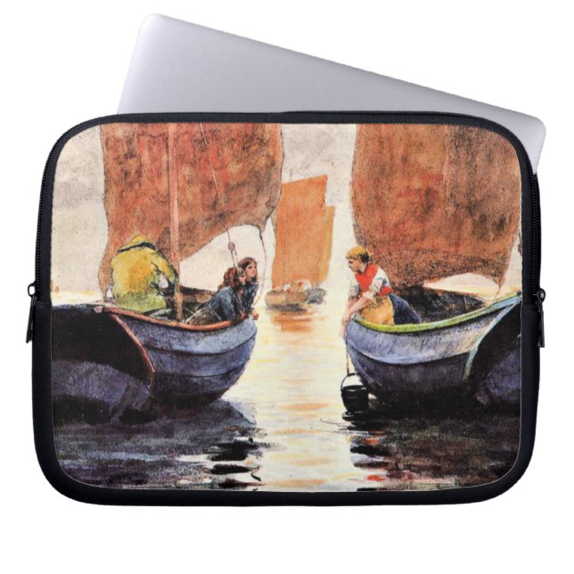 Homer - Afterglow, fine art watercolor painting Laptop Sleeve (Front)