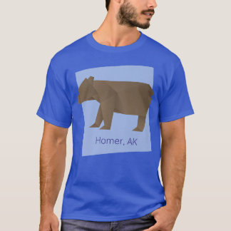 Homer AK Brown Origami Bear Abstract Geometrical A T-Shirt