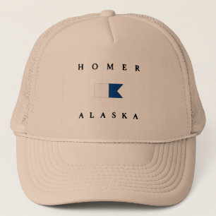 Homer Alaska Alpha Dive Flag Trucker Hat