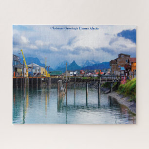 Homer Alaska Chrismas Greetings Jigsaw Puzzle