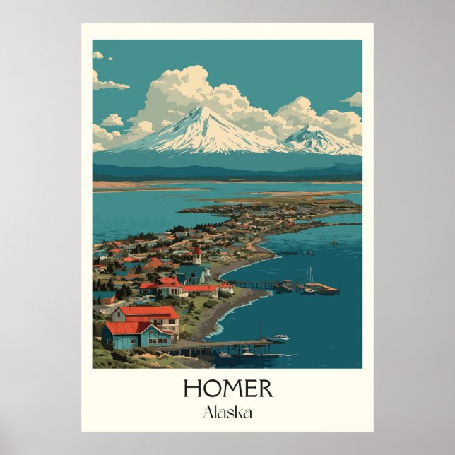 Homer Alaska Spit Kachemak Bay Poster (Front)