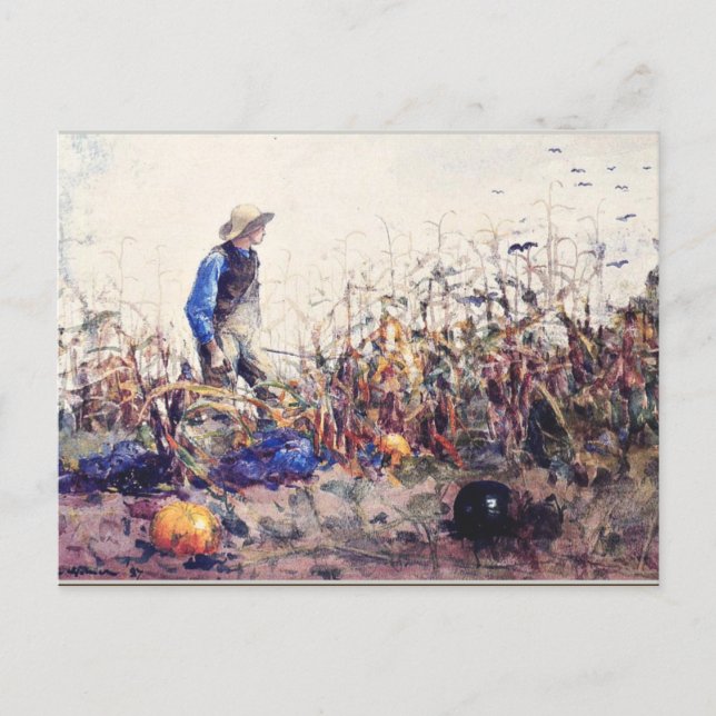 Homer - Among the Vegetables Postcard (Front)