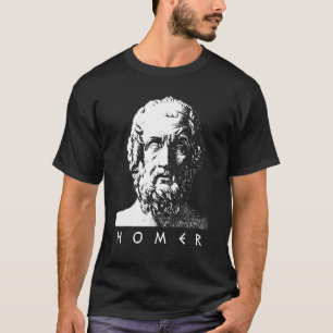 Homer Ancient Greek Poet Iliad Odyssey Greece Hell T-Shirt