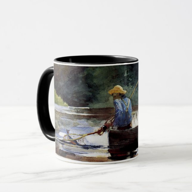 Homer - Boy Fishing, fine art, Mug (Front Left)