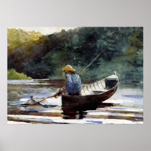 Homer - Boy Fishing Poster