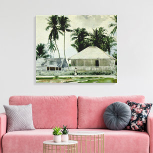 Homer - Cabins, Nassau Canvas Print