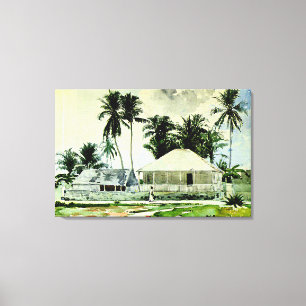 Homer - Cabins, Nassau Canvas Print