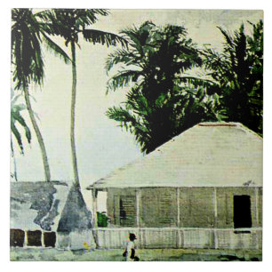 Homer - Cabins, Nassau, famous painting, Tile