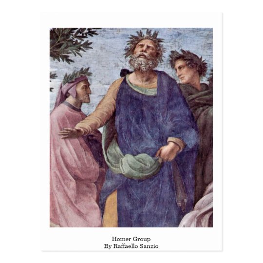 Homer Group By Raffaello Sanzio Postcard