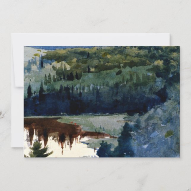 Homer - Indian Village, Adirondacks Card (Front)