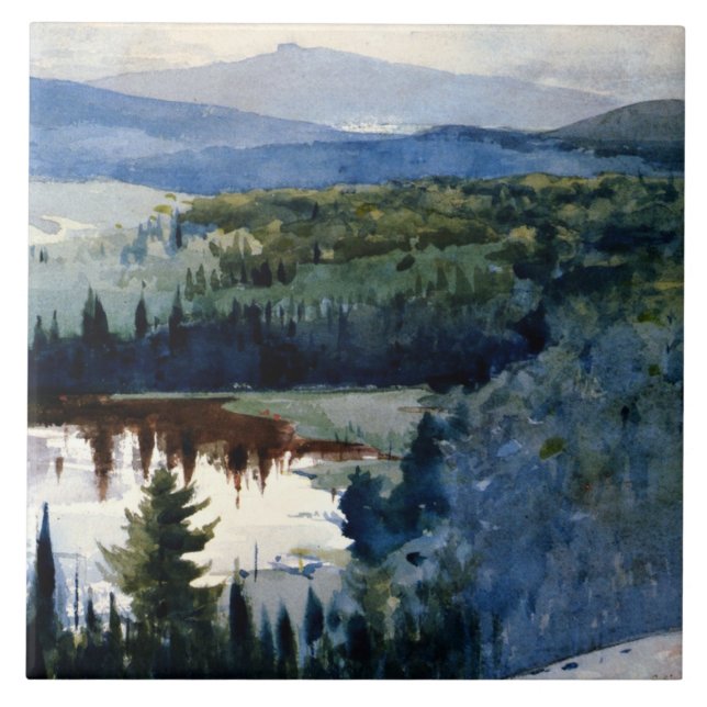 Homer - Indian Village, Adirondacks Tile (Front)