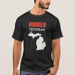 Homer Michigan USA State America Travel Michigania T-Shirt