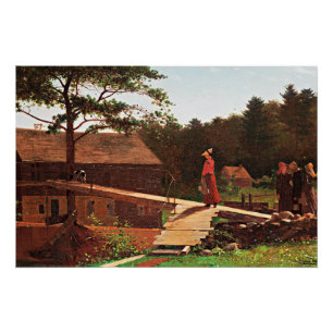 Homer - Old Mill, famous painting, Poster