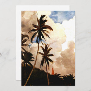 Homer - Palm Trees, Bahamas, Card