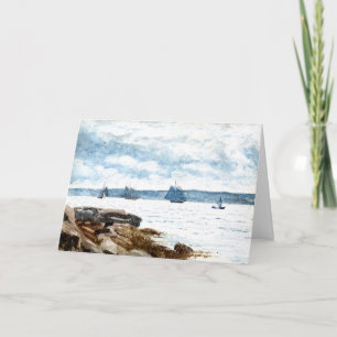 Homer - Sailboats at Gloucester, fine art Card