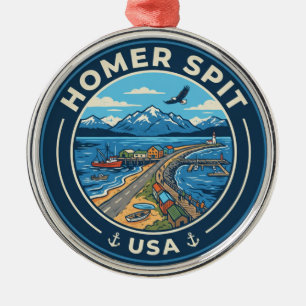 Homer Spit USA Metal Tree Decoration