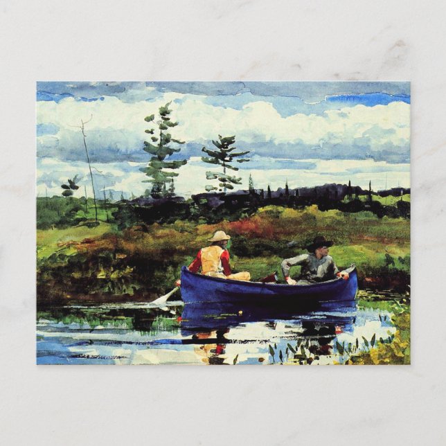 Homer - The Blue Boat-1892 Postcard (Front)