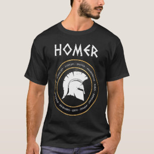 Homer the Iliad and Odyssey Heroes of the Trojan W T-Shirt