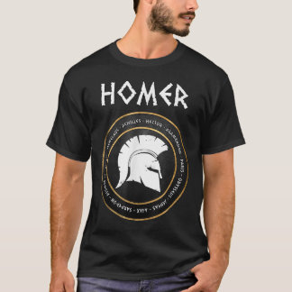 Homer The Iliad And Odyssey Heroes Of The Trojan W T-Shirt
