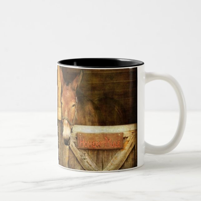 Homer the Mule Two-Tone Coffee Mug (Right)