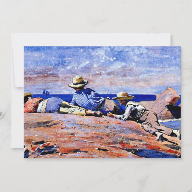 Homer - Three Boys on the Shore Card (Front)