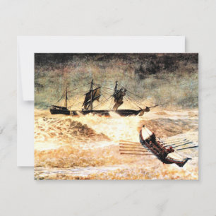 Homer - Wreck of the Iron Crown, fine art Card