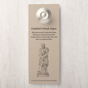 Homer's Greek Odyssey Argos the Dog Door Hanger
