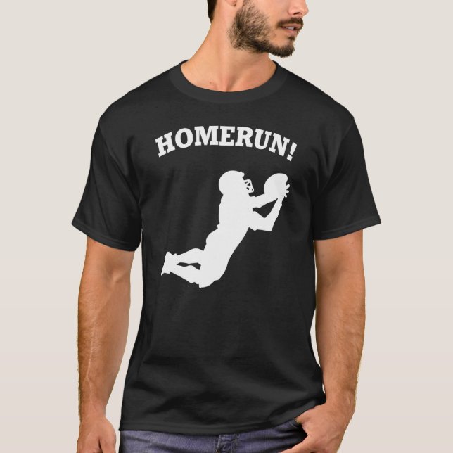 HomeRun  Baseball Football Mash Up 2 T-Shirt (Front)