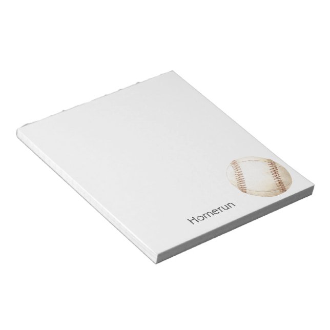 Homerun Baseball Notepad (Angled)