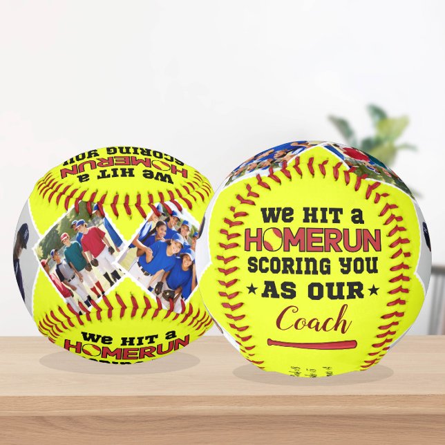 Homerun Coach Thank You Gift Custom Photos & Names Softball (Creator Uploaded)
