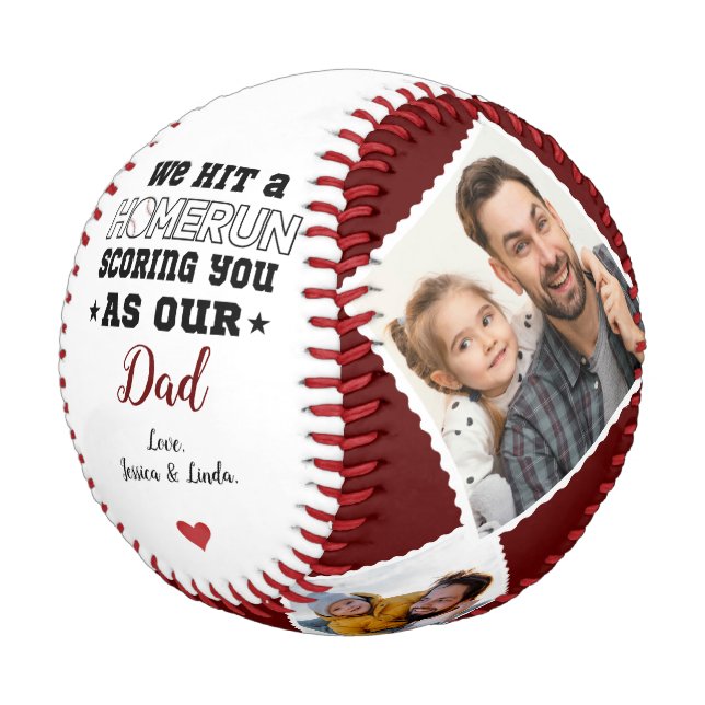 Homerun Dad Father’s Day Custom Photo from Kids Baseball (Angled)