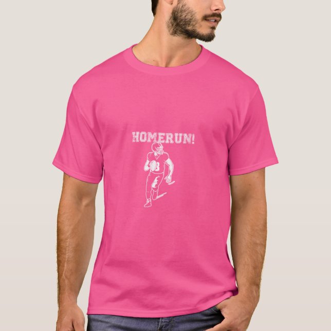 Homerun Football Baseball Sports Mix Up Humour Gif T-Shirt (Front)