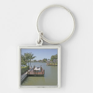 Homes and docks on canal Marco Island Florida Key Ring