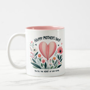 Home's Heart - Mother's Day Two-Tone Coffee Mug