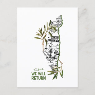 Homes Within the Map, Embraced by Olive Branches Postcard